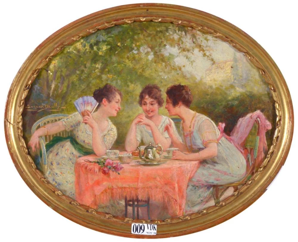 Eugène Auguste François Deully - Merenda in giardino